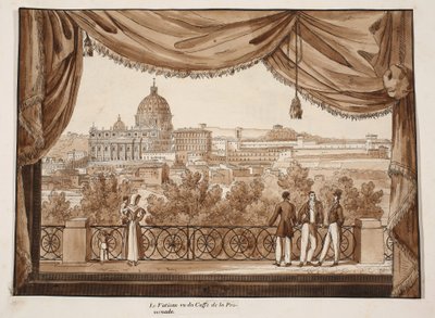 The Vatican Seen from the Caffe de la Promenade by Agostino Tofanelli